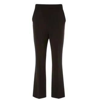 Max Mara High Waist Black Flare Trousers - female - Max Mara - Wide Trousers - Black - L - Trousers