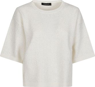 Fabiana Filippi Round Neck Cropped Virgin Wool-Blend Sweater