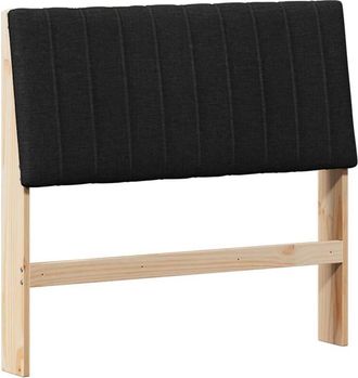 vidaXL Cabecero Tapizado Negro 100 Cm Madera De Pino Macizo Vidaxl