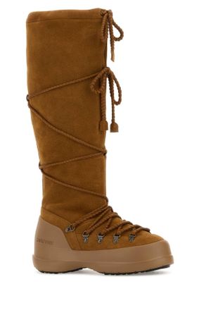 Moon Boot Womens Camel Suede Luna Boots Cognac Stivali