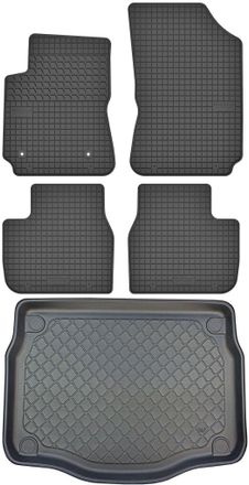 OEM Juego De Alfombrillas De Goma Para Coche Y Maletero Para Citro&euml;n C4 Cactus I Suv (agosto De 2014 A 2020)