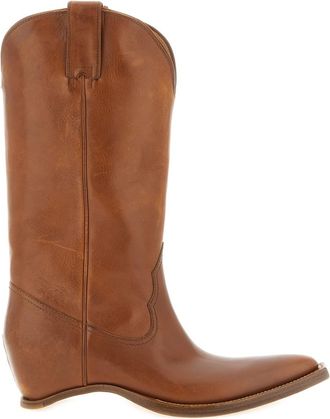 Maison Margiela Brown Solid Pointed Toe Boots