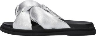 Inuovo Zilver Metallic Slippers - Dames - Sandalen - Grijs - 37 EU - Schoenen