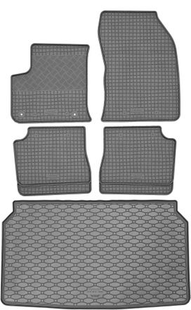OEM Opel Mokka-e Suv A Partir De Febrero De 2021 Set - Alfombrillas De Goma Para Coche + Alfombrilla Para Maletero