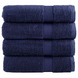 vidaXL Toallas De Ducha Solund 4 Uds Azul Marino 70x140 Cm 600 Gsm Vidaxl