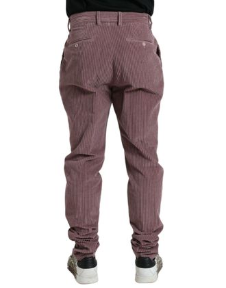Dolce & Gabbana Mens Purple Corduroy Cotton Stretch Skinny Pants Elastane