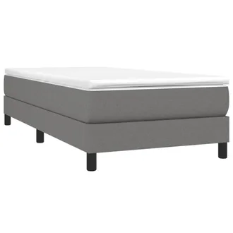 vidaXL Giroletto Senza Materasso Grigio Scuro 90x190 Cm Tessuto - Vidaxl