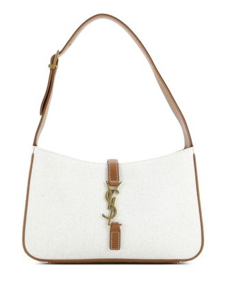 Saint Laurent Le 5 a 7 Canvas Small hobo bag - Toni neutri