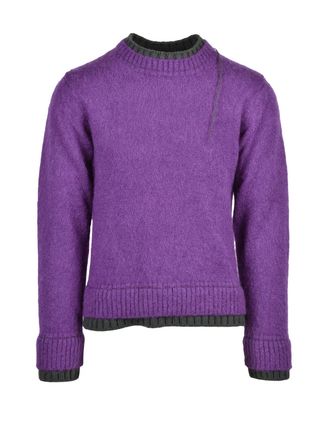 sacai Crew Neck Sweater Mohair - Purple