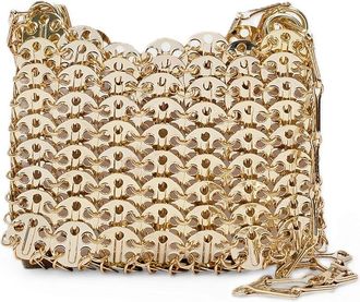 Paco Rabanne Bolso Nano 1969 de lat&oacute;n dorado