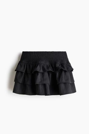 H&M Tiered Skort in Washed Black at Nordstrom, Size Xx-Small