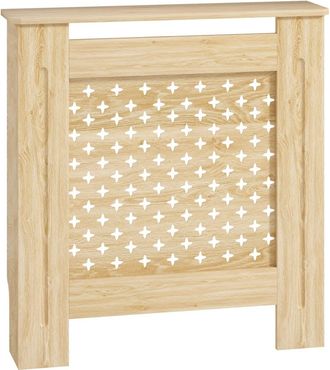 HOMCOM Cubre radiador 78x19x82 cm roble