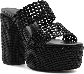 Schutz Aberdeen Platform Sandal in Black at Nordstrom, Size 8.5
