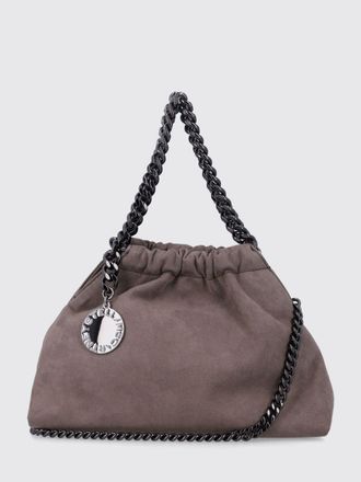 Stella McCartney Mini borsa in pelle sintetica scamosciata con catena e charm