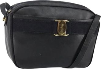 Ferragamo Pre-owned Leren Schoudertas - Dames - Vintage Schoudertas - Zwart - ONE Size - Leer - Vintage