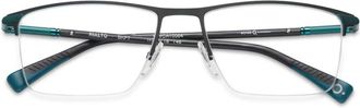Etnia Barcelona Rialto Semi-Rimless Dark Teal Eyeglasses with Adjustable Nose Pads