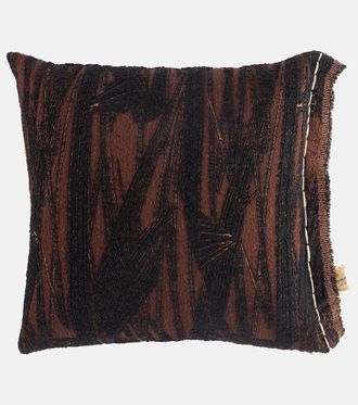 Lyria Ciria embroidered cotton-blend cushion