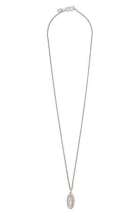 AllSaints Saint Chain Pendant Necklace in Warm Silver at Nordstrom