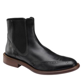 Johnston & Murphy Bryson In Black Dip-Dyed Italian Calfskin