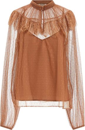Twin-Set Tulle Plumetis Blouse