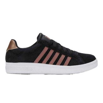 K-Swiss K-Swiss Dames/Dames Court Tiebreak Leren Trainers (Zwart)