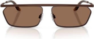 Dolce & Gabbana 60mm Rectangular Sunglasses in Brown/Matte Brown at Nordstrom