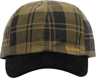 Barbour Elaine Check Cap - unisex - Petten - Groen - ONE Size - Katoen - Accessoires