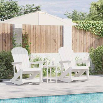 vidaXL Sillas Mecedoras Adirondack 2 Pcs Blanco Hdpe Vidaxl