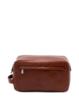 Brunello Cucinelli Trousse da bagno in pelle - Marrone