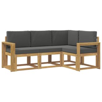 vidaXL Conjunto De Sof&aacute;s De Exterior 4 Pcs Blanco Y Antracita Vidaxl