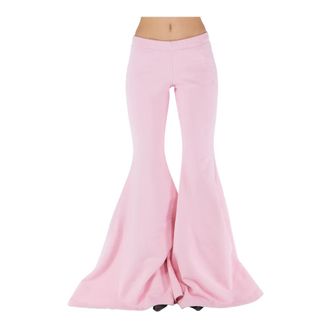 VETEMENTS Wide Trousers, female, Pink, S, Extreme Flared Trousers