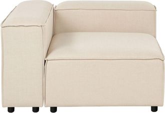 Beliani Corner Seat ARDAL Fabric Beige Right Hand