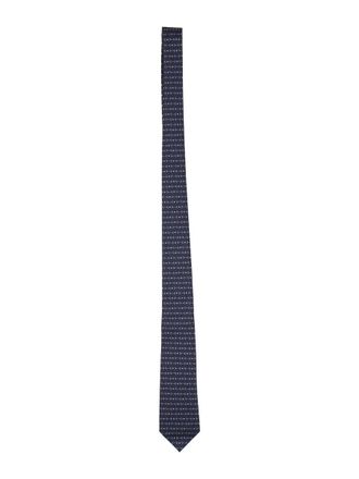 Gucci Silk Jacquard Tie With Clamps-Uomo