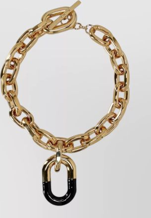 Paco Rabanne rubber detail gold chain bracelet