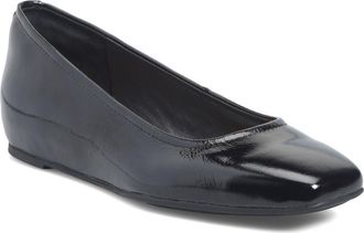 Söfft Poppy Square Toe Flat in Black Patent at Nordstrom, Size 6.5