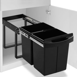 vidaXL Cubo De Basura De Cocina Extra&iacute;ble Reciclaje Cierre Suave 48 L Vidaxl