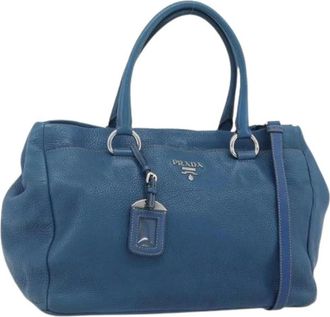Prada Pre-owned Handbags, female, Blue, Size: ONE SIZE Pre-owned Vintage Hand Bag