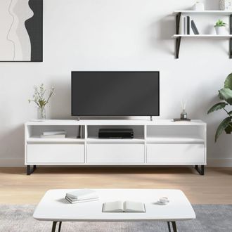 Berkfield Home TV Cabinet White 150x30x44.5 cm Engineered Wood