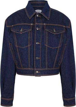 Versace Cropped Denim Jacket - Dames - Spijkerjassen - Blauw - XS - Denim - Jassen