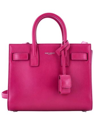 Saint Laurent Pink Leather Sac De Jour Bag Nano (Authentic Pre-Loved)