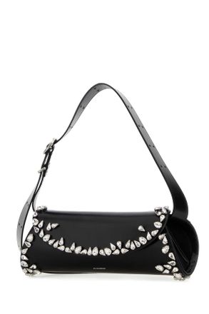 Jil Sander Womens Black Leather Small Cannolo Crossbody Bag Borse A Mano