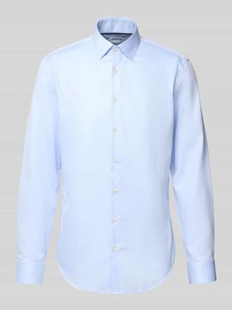 Jake*s Slim Fit Business-Hemd mit Knopfleiste in Bleu, Gr&ouml;&szlig;e 41/42