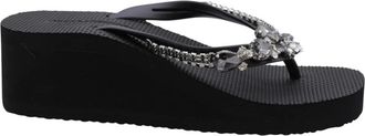 Alma En Pena Sintjanskruid Wedge - Dames - Sleehakken - Zwart - 38 EU - Schoenen