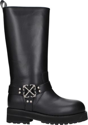 Off-white Off Track Boots - Dames - Hoge Laarzen - Zwart - 36 EU - Leer - Schoenen
