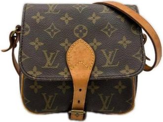 Louis Vuitton Vintage, unisex, Bruin, ONE Size, Leer, Pre-owned Vintage Monogram Schoudertas