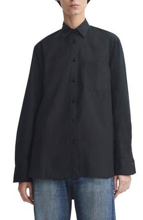 Rag & Bone ICONS Maxine Cotton Poplin Button-Up Shirt in Black at Nordstrom Rack, Size Xx-Small