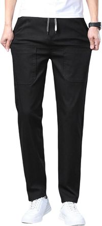 Generic Multipants - High Stretch Multi-Pocket Cargo Pants,Mens Summer Ice Silk Waterproof Casual Pants (UK, Alpha, L, Regular, Regular, Black)