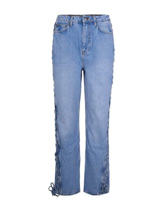 Rotate Hydrangea Twisted Lacing Jeans