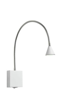 Lucide L&aacute;mpara de cabecera de metal con 1 led integrado, blanco