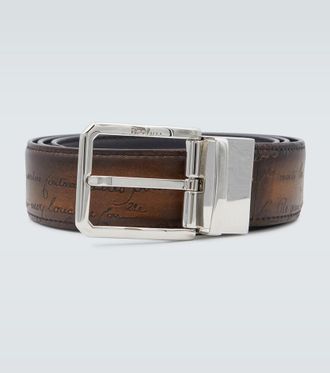 Berluti Scritto reversible leather belt